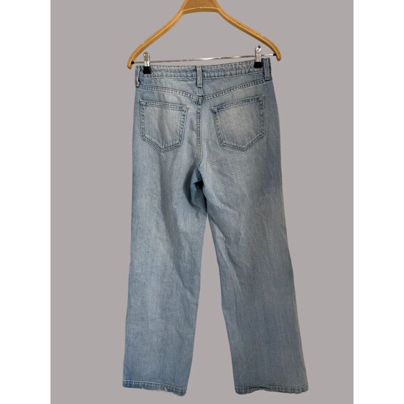 LAgence Womens Light Wash High-Rise Wide-Leg Denim Jeans Size 26 - Picture 4 of 8